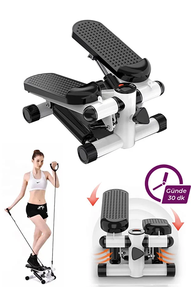 Relax Çift Amortisörlü Çift Direnç İpli Stepper, Dijital Göstergeli